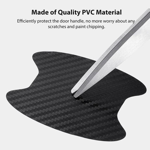 4pcs Car Door Handle 3D Carbon Fiber Anti Scratch Protector Film Cover Sticker