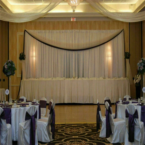 3m 6m White Stage Background Drape Soft Curtains Wedding Birthday Party Photogra