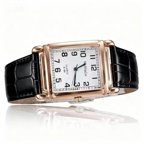 Luxury Rose Gold Ladies Quartz Watch - Fashion Women Leather Wristwatch Style