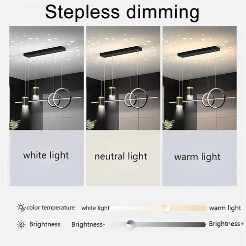 LED Dimming Chandelier Modern Ceiling Light Kitchen Dining Living Room w Remote