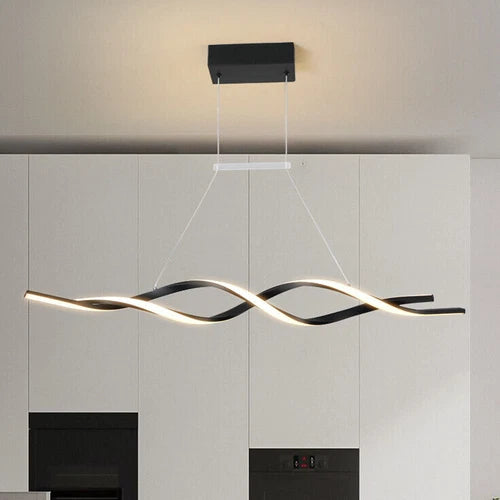 Geometric Pendant Lights Dining Room LED Chandelier w/ Remote for Kitchen Island