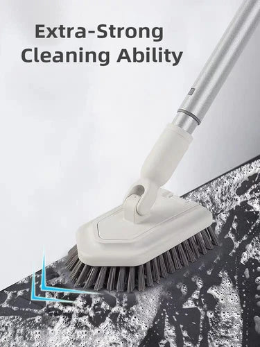 Adjustable Long Handle Floor Brush Cleaning Brush for Tub Tiles Glass Walls