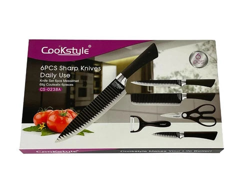 Kitchen Knife Set Chef Knives Stainless Steel Nonstick 6 pieces Scissor