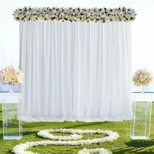 3m 6m White Stage Background Drape Soft Curtains Wedding Birthday Party Photogra