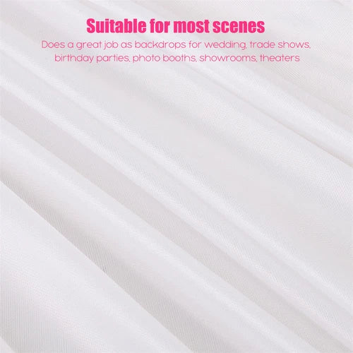 3m 6m White Stage Background Drape Soft Curtains Wedding Birthday Party Photogra