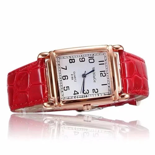 Luxury Rose Gold Ladies Quartz Watch - Fashion Women Leather Wristwatch Style