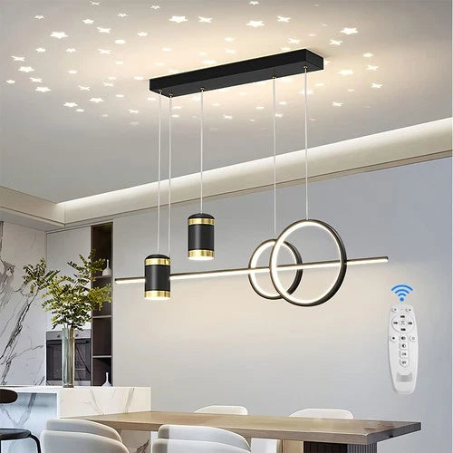 LED Dimming Chandelier Modern Ceiling Light Kitchen Dining Living Room w Remote