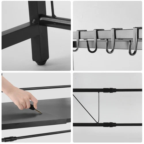 3 Tier Microwave Shelf Kitchen Adjustable Oven Storage Rack Stand Cabinet Holder