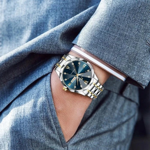 Men's Luxury Watches Stainless Steel Waterproof Quartz Business Wrist Watch