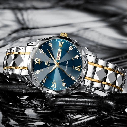 Men's Luxury Watches Stainless Steel Waterproof Quartz Business Wrist Watch