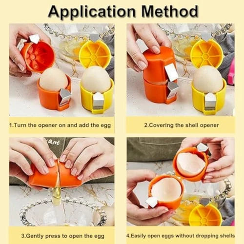 3PCS Egg Shell Opener Egg Cracker Separator Handheld Easy Breaker Kitchen Gadget