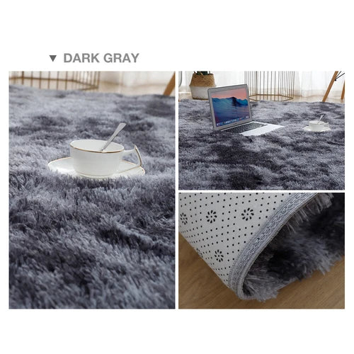 Fluffy Large Rug Plush Soft Shaggy Mat Living Room Carpet Bedroom Rugs Non Slip