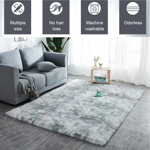 Fluffy Large Rug Plush Soft Shaggy Mat Living Room Carpet Bedroom Rugs Non Slip