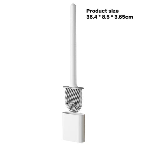 Bathroom Silicone Bristles Toilet Brush with Holder Creative Cleaning Brush Set
