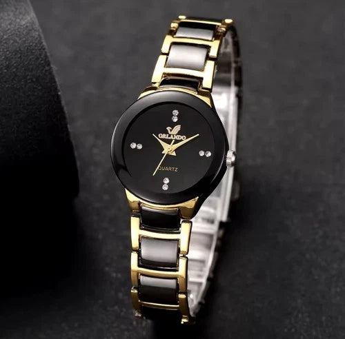 Fashion Rhinestone Women's Luxury Watch Stainless Steel Band Quartz Watches