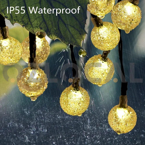 100/200LED Solar Globe String Lights Fairy Outdoor Festoon Party Garden Decor