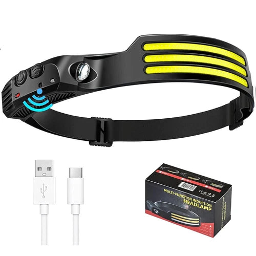 1-5x COB Headlamp Night Buddy LED Motion Sensor Head Torch Headlight Waterproof