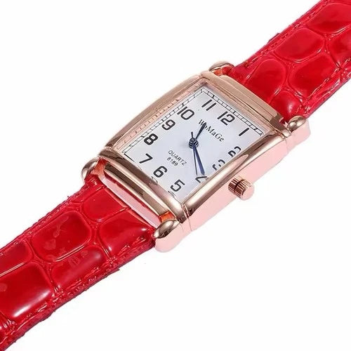 Luxury Rose Gold Ladies Quartz Watch - Fashion Women Leather Wristwatch Style