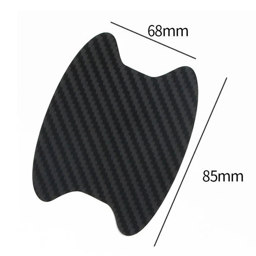 4pcs Car Door Handle 3D Carbon Fiber Anti Scratch Protector Film Cover Sticker