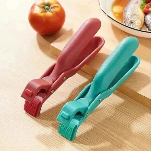 2x Hot Bowl Gripper Anti-Scalding Hot Plate Tongs Bowl Clips Kitchen Gadget Tool