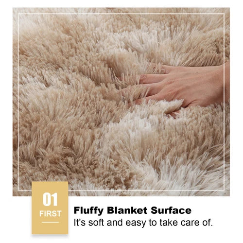 Large Fluffy Shaggy Area Rug Soft Mat Floor Carpet Living Room Bedroom Non Slip