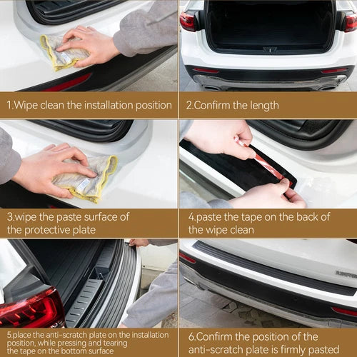 Car Rear Bumper Edge Protector Cover Sill Scuff Plate Trim Pad Accessories 104cm