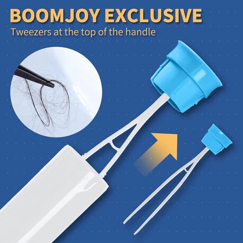 Silicone Toilet Brush Set Bathroom Cleaning with Tweezers for Bathroom Blue