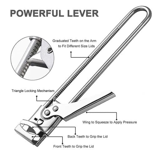 Jar Opener Adjustable Multifunctional  Kitchen Gadget Bottle Can Gripper Tool