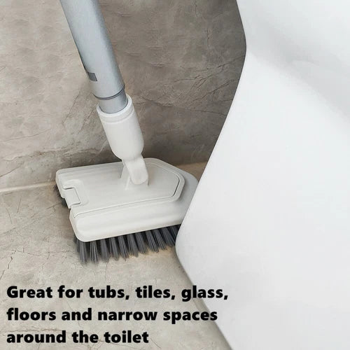 Adjustable Long Handle Floor Brush Cleaning Brush for Tub Tiles Glass Walls