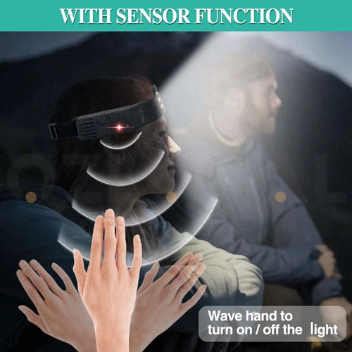 1-5x COB Headlamp Night Buddy LED Motion Sensor Head Torch Headlight Waterproof