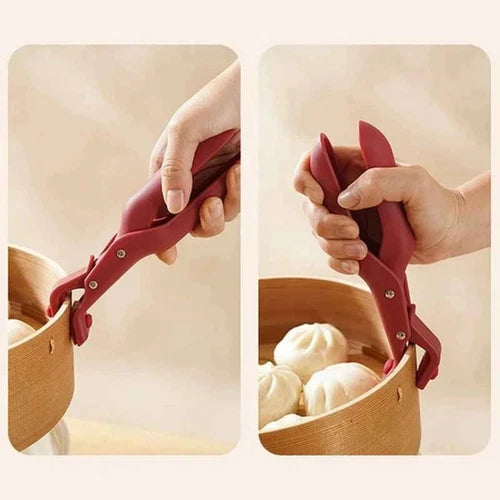 2x Hot Bowl Gripper Anti-Scalding Hot Plate Tongs Bowl Clips Kitchen Gadget Tool