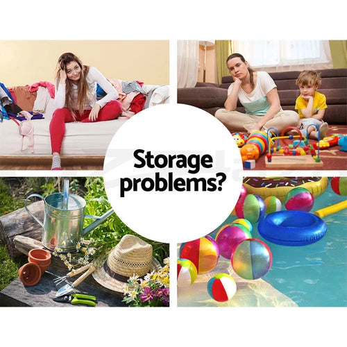 Gardeon Outdoor Storage Box 390/490L Indoor Garden Bench Toy Tool Sheds Chest