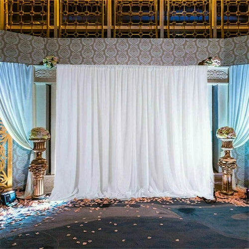3m 6m White Stage Background Drape Soft Curtains Wedding Birthday Party Photogra