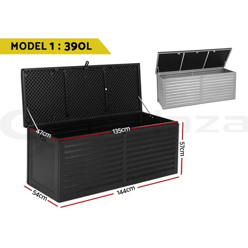 Gardeon Outdoor Storage Box 390/490L Indoor Garden Bench Toy Tool Sheds Chest
