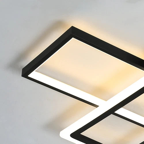 Modern Minimalist LED Flush Mount Ceiling Light with Remote for Bedroom Dining