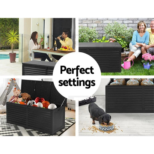 Gardeon Outdoor Storage Box 390/490L Indoor Garden Bench Toy Tool Sheds Chest