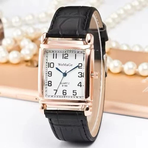 Luxury Rose Gold Ladies Quartz Watch - Fashion Women Leather Wristwatch Style