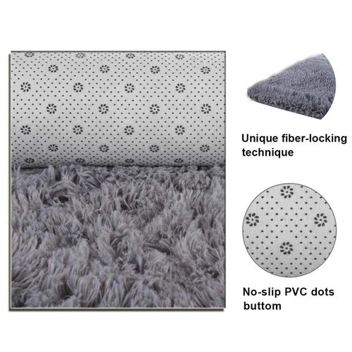 Fluffy Large Rug Plush Soft Shaggy Mat Living Room Carpet Bedroom Rugs Non Slip