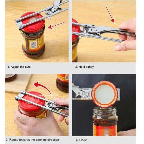Jar Opener Adjustable Multifunctional  Kitchen Gadget Bottle Can Gripper Tool