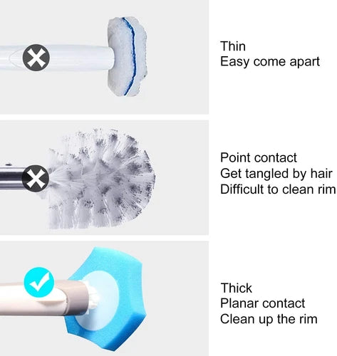 32PCS Replacement Heads for BOOMJOY Disposable Toilet Brush Only