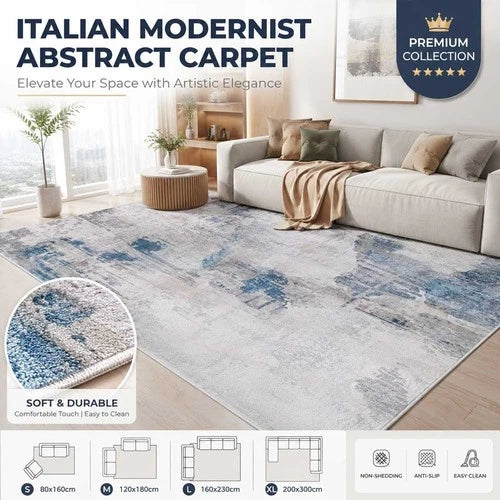 Modern Abstract Area Rug Soft No Slip Floor Carpet Living Room Bedroom Large Mat
