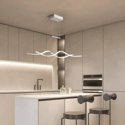 Geometric Pendant Lights Dining Room LED Chandelier w/ Remote for Kitchen Island