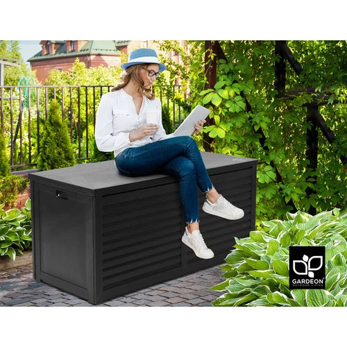 Gardeon Outdoor Storage Box 390/490L Indoor Garden Bench Toy Tool Sheds Chest