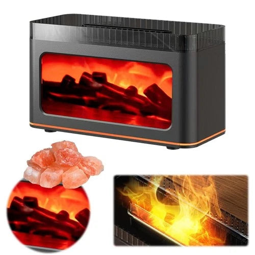 USB Ultrasonic Aroma Air Humidifier Flame Light Purifier Essential Oil Diffuser