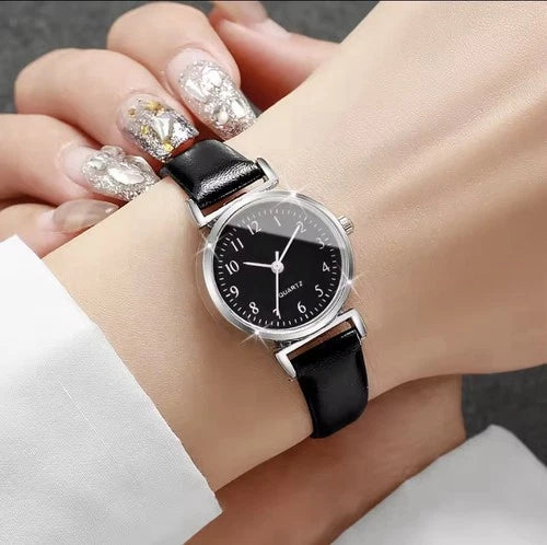 Women's Fashion Luxury Watch Elegant Ladies Small PU Leather Wristwatch New