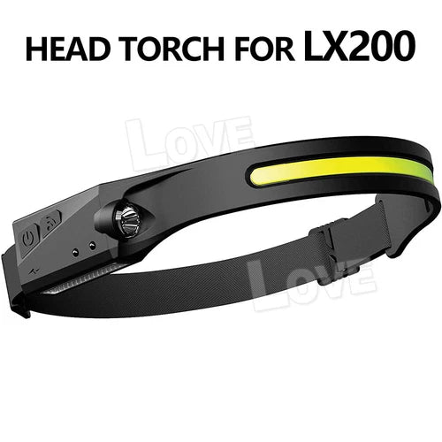 Waterproof COB LED Motion Sensor Head Torch Headlight USB Rechargeable Headlamp