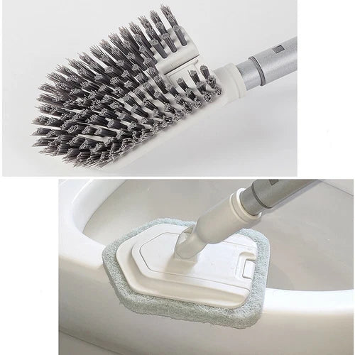 Adjustable Long Handle Floor Brush Cleaning Brush for Tub Tiles Glass Walls