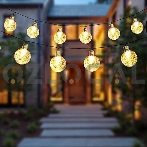 100/200LED Solar Globe String Lights Fairy Outdoor Festoon Party Garden Decor