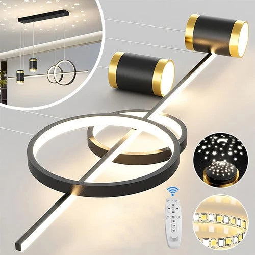 LED Dimming Chandelier Modern Ceiling Light Kitchen Dining Living Room w Remote