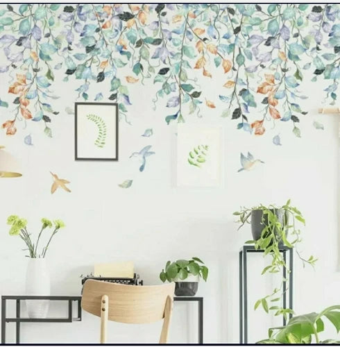 Tropical Colorful Flower Wall Sticker Nursery Wall Decal Home Decor Removable